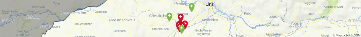 Kartenansicht für Apotheken-Notdienste in der Nähe von Buchkirchen (Wels  (Land), Oberösterreich)